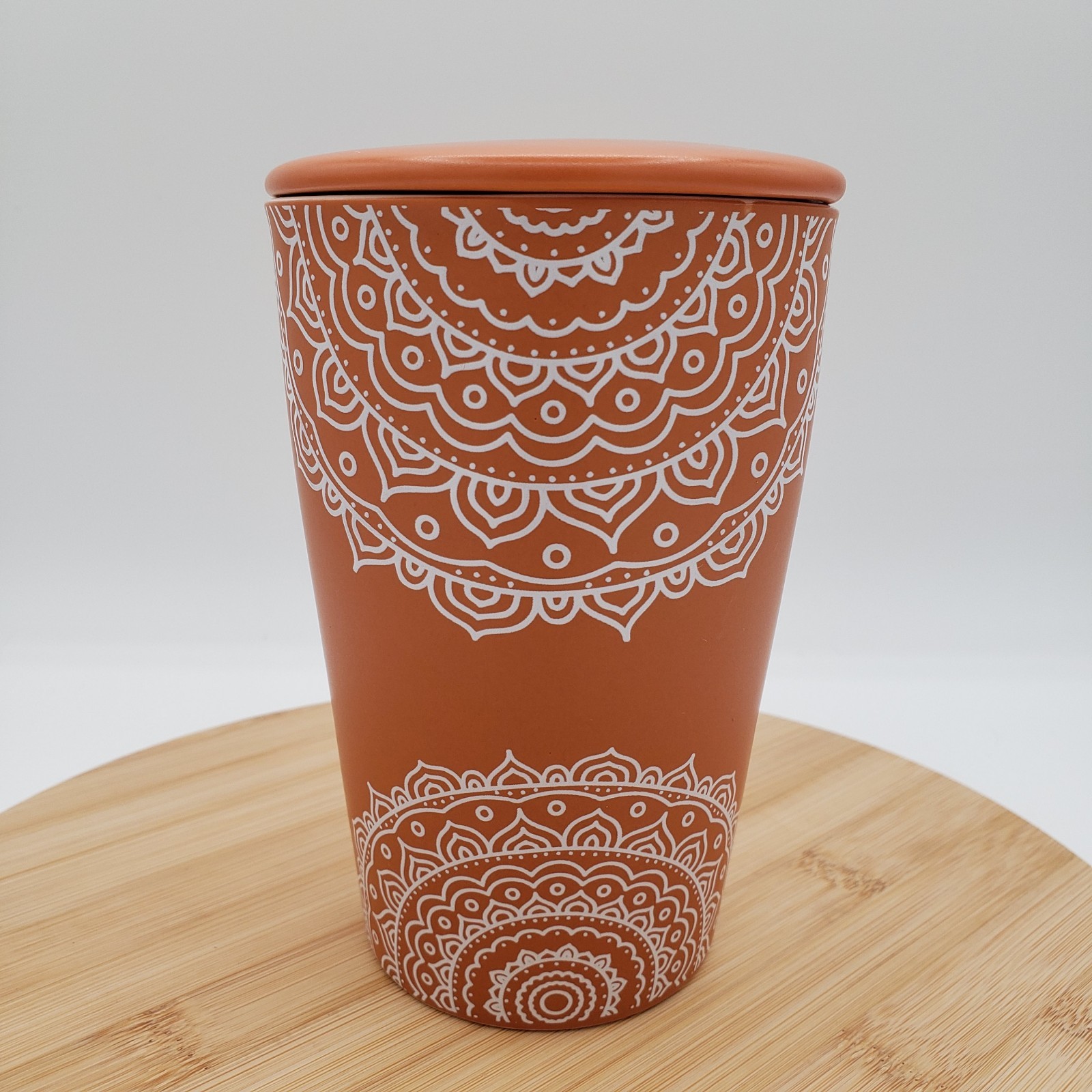 Forte Kati Chakra Ceramic Steeping Cup Mug 12 Oz