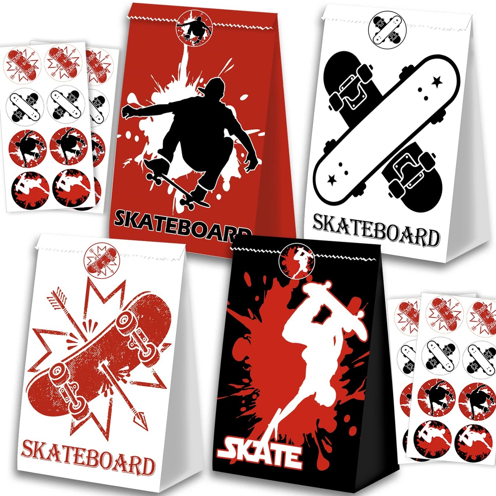 Birthday Party Bags - Skateboard Party Decor & Supplies For 