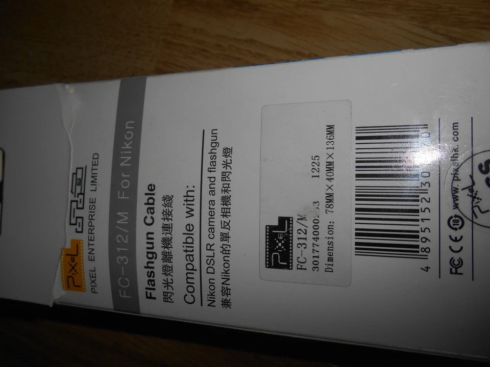 Pixel FC-312/M  Flashgun Cable For Nikon - Image 2 of 2