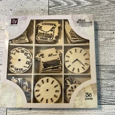 Wood Embellishments PRIMA MARKETING INC. 36 Pieces - 563929