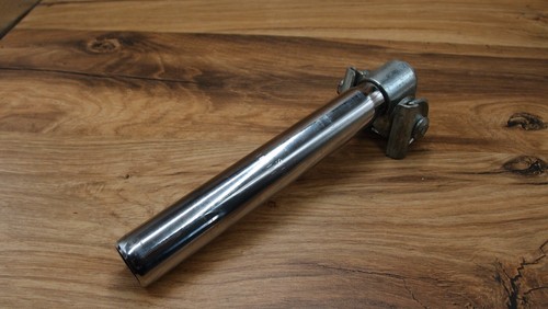 1980s touring plain seatpost L'ART steel chromed 25.2 mm - Picture 8 of 9