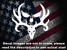 Deer Skull Bone Collector Truck Decal Usa Made Us Seller Deer Skull Bone Collector Truck Decal Usa Made Us Seller