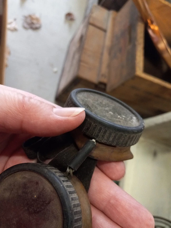 Gafas de sol Willson vintage lentes de vidrio verde Steampunk muy antiguas Foto 3 de 4