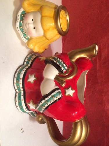 Tetera de cerámica de ángel de Navidad de colección - Imagen 6 de 6