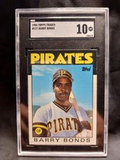 SGC 10 GEM MINT! BARRY BONDS ROOKIE 1986 TOPPS TRADED NO. 11T PITTSBURGH PIRATES