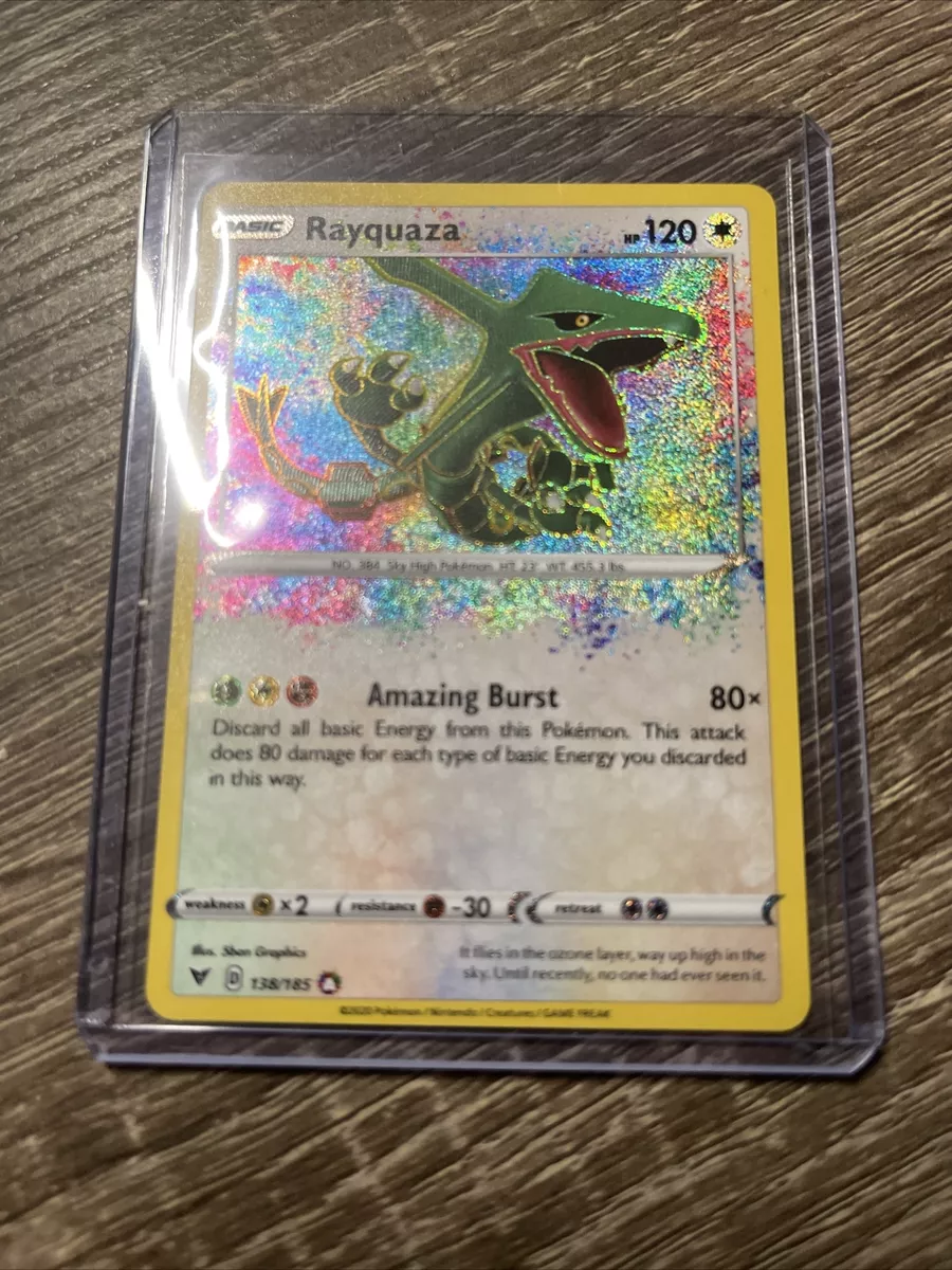  Pokemon - Rayquaza - 138/185 - Amazing Rare : Toys & Games