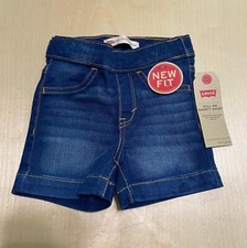 Levi's Size 4 Girls' Pull-on Shorty Jean Shorts in Blue Denim