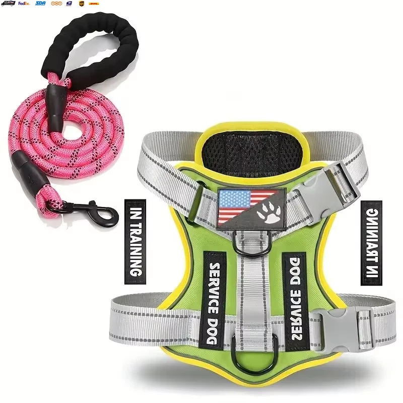 Dog Harness and Leash Set, Escape Proof No Pull Dog Vest Harness with Reflective