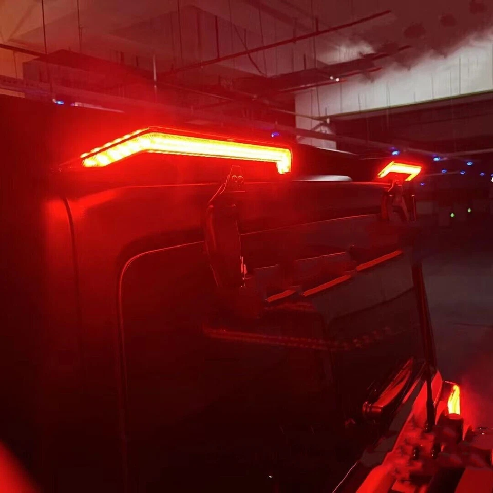 Para 07-17 Jeep Wrangler JK SUV teto traseiro spoiler asa traseira freio luz reversa - Imagem 4 de 4