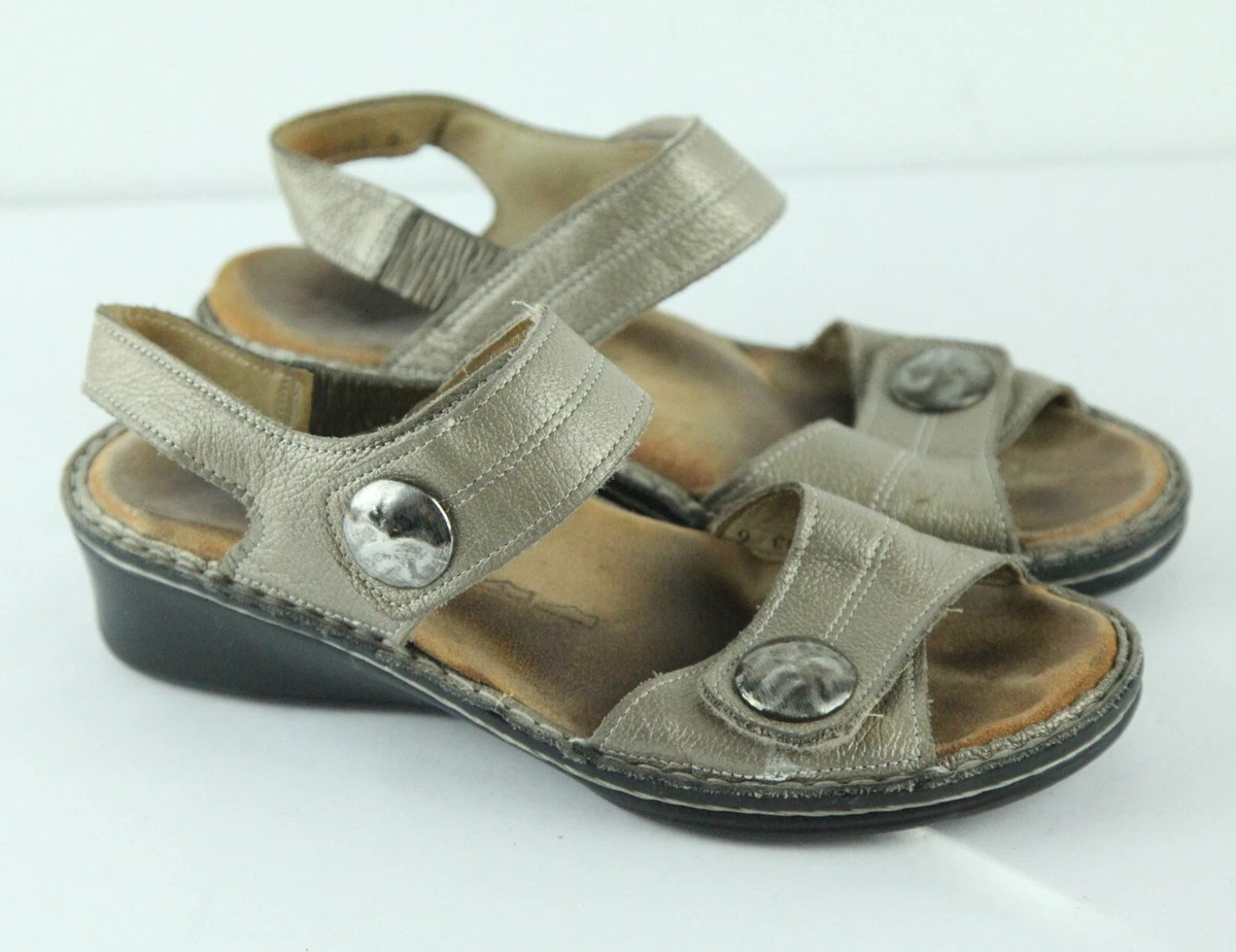 Finn Comfort Alanya Fango Leather Sandals UK 4 US 6.5 Comfort