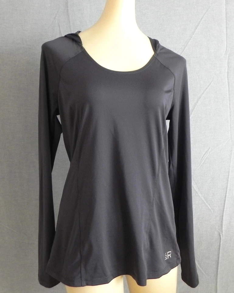 Kenneth Cole Reaction Activewear Long Sleeve Hooded Pull Over Gray Stretch SizeS - Image 4 of 4