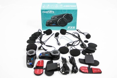 Fodsports FX6 Motorradhelm Intercom Bluetooth Headset 2 Pack Lautsprecher 1000m
