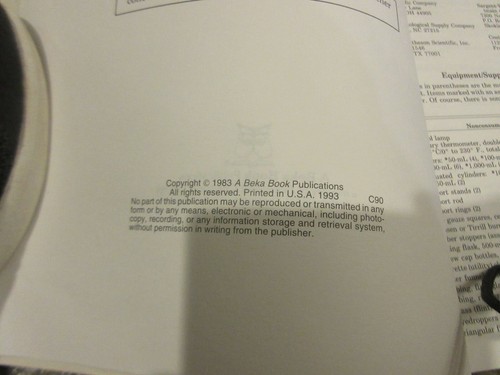 Abeka Science Manual-Science of the Physical Creation Teacher Edition & Test Key - Picture 2 of 4