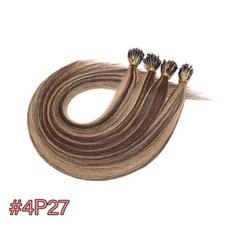 Balayage Nano Ring Remy Human Hair Extensions Micro Loop Bead Double Drawn Thick