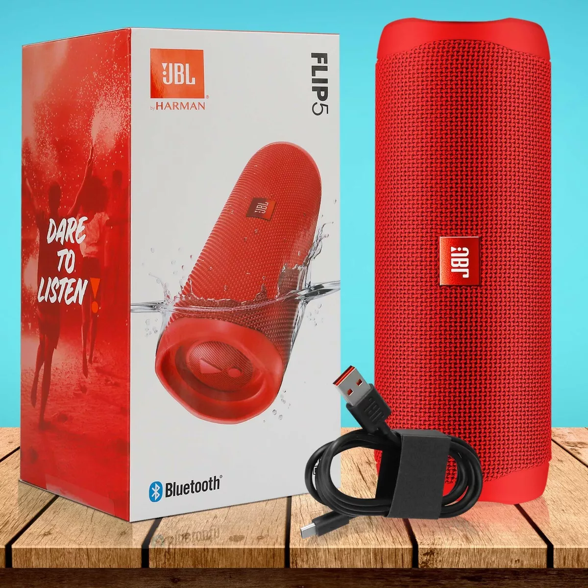 JBL FLIP 5 Waterproof Portable Bluetooth Speaker - Red