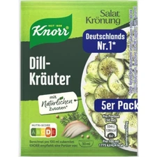 Knorr Salat Kroenung DILL KRAUTER SALAD Dressing-5 SACHETS- FREE SHIPPING