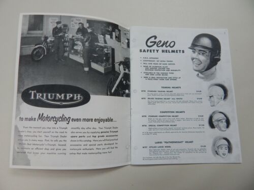 TRIUMPH ACCESSORIES EQUIPMENT CATALOG 1957 COPY TRICOR PRE UNIT RACING SMITHS 6T - Bild 3 von 4