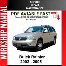 BUICK RAINIER 2002 2003 2004 2005 SERVICE REPAIR WORKSHOP MANUAL