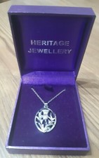 Heritage Jewellery Silver Metal Thistle Pendant and Necklace BNIB