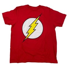 DC Comics Originals The Flash Red T Shirt Tee S/S Size XL 100% Cotton Cosplay
