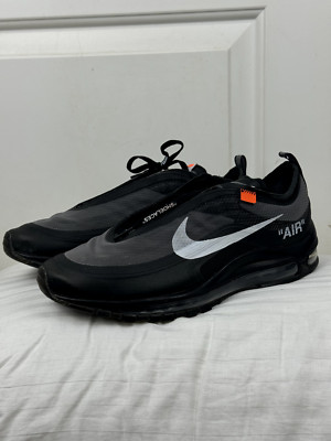 Air Max 97 x ''Off White'' Schuhe Sneaker Schwarz Grau UK 9 US 10 AJ4585-001