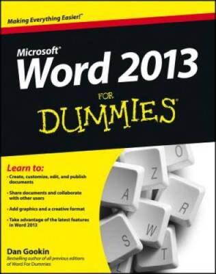 Word 2013 For Dummies - Paperback By Gookin, Dan - ACCEPTABLE