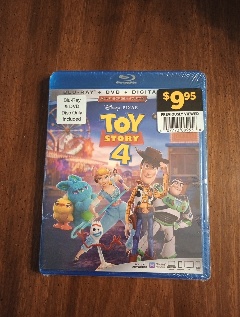 Toy Story 4 Blue Ray&DVD Disc Only Included Previously Viewed