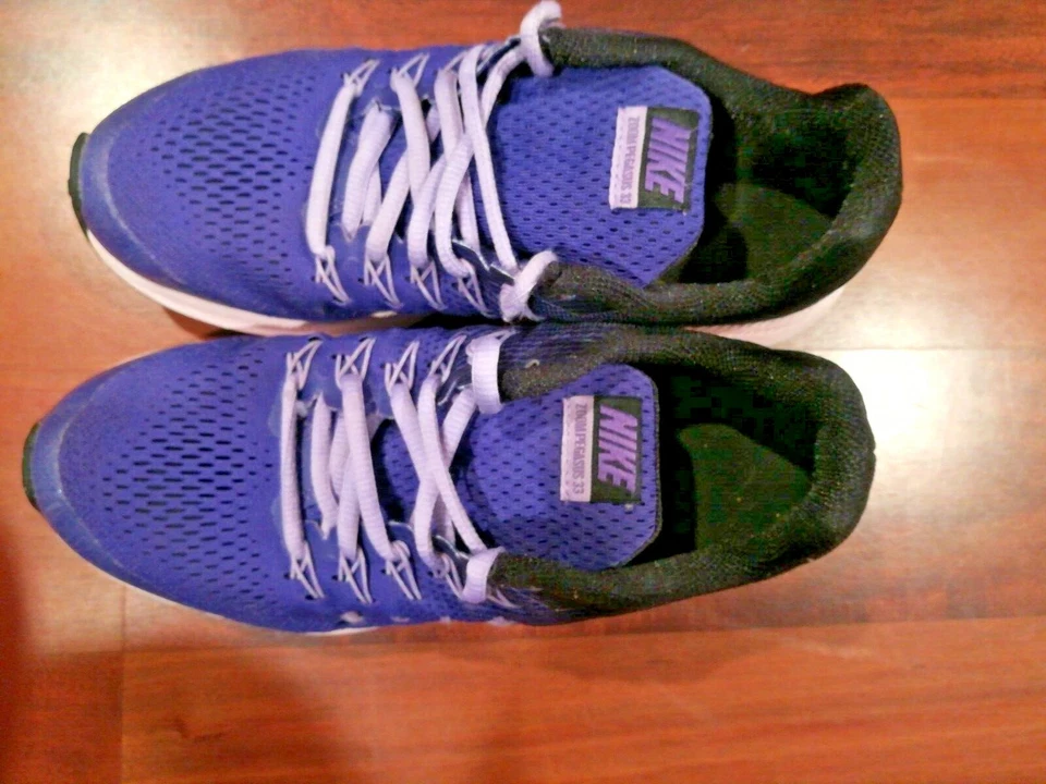 Nike Zoom Pegasus 33 Jóvenes Niñas Zapato para Correr Iris Oscuro Metálico Plateado Talla 6Y  Foto 4 de 4