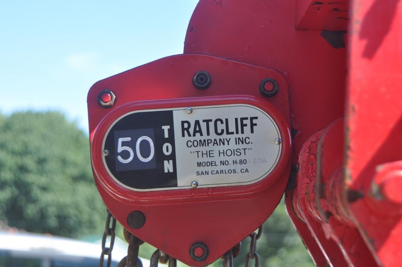 Ratcliff Co Inc MDL H8050A 50 Ton Chain Fall Hoist P/N 422149 22 Ft
