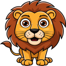 30 Custom Curious Lion Personalized Address Labels