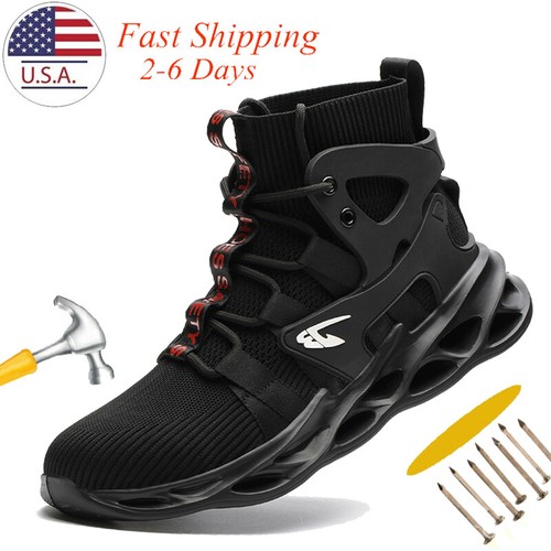 Men's Indestructible Shoes Safety Shoes Steel Toe Work Boots Anti-Punctur Hiking - Picture 28 of 30