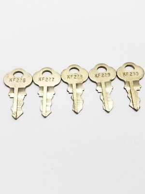 Chicago Lock Co original cut keys, KF, set of 5, motor, boat, vending, elevator