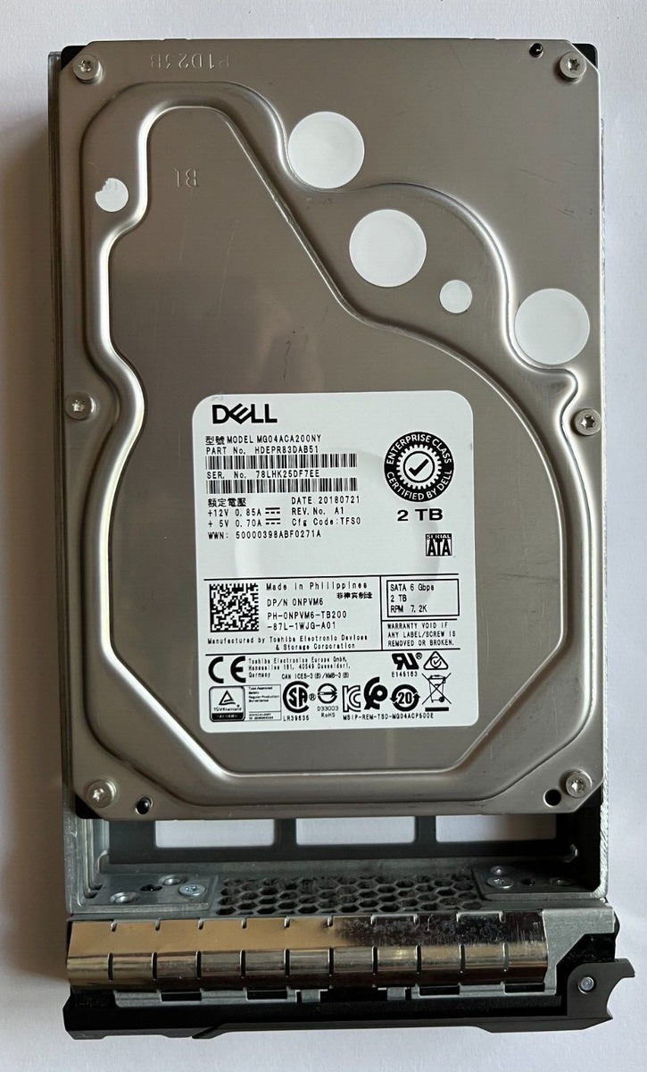 NPVM6 DELL TOSHIBA 2TB 7.2K SATA 3.5