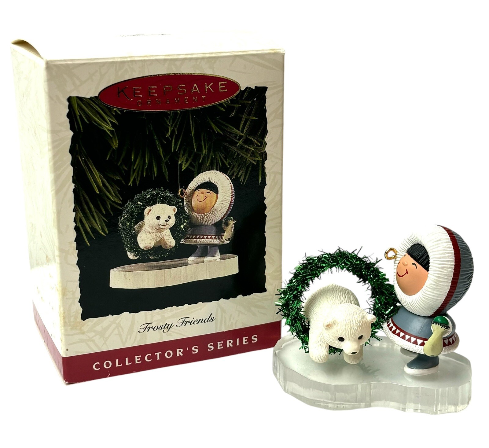 Hallmark Keepsake Collection Ornament  Frosty Friends 1994 Polar Bear Wreath