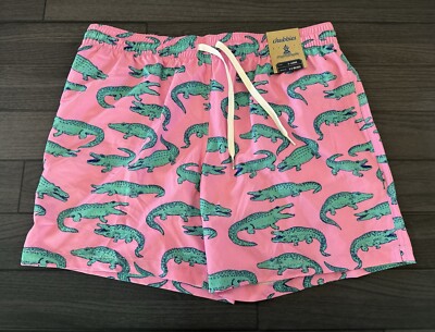 Chubbies Swimming Shorts | Men s XL | Lizard Alligator Crocodile Pink Trunks
