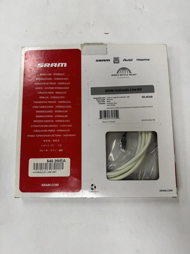 Kit de línea hidráulica SRAM guía R guía RS RSC DB5 freno de nivel TL 2000 mm blanco Foto 2 de 4