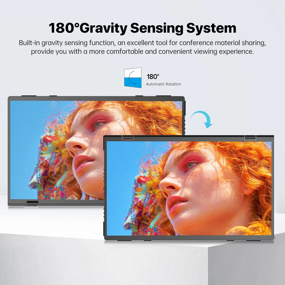 UPERFECT 15.6" Dual Monitor 1920x1080 HDR IPS Portable Monitor Laptop Extender - Image 4 of 4