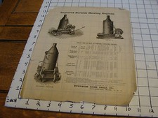 Original early IMPROVED PORTABLE HOISTING ENGINES info sheet, Burleich Rock Dril