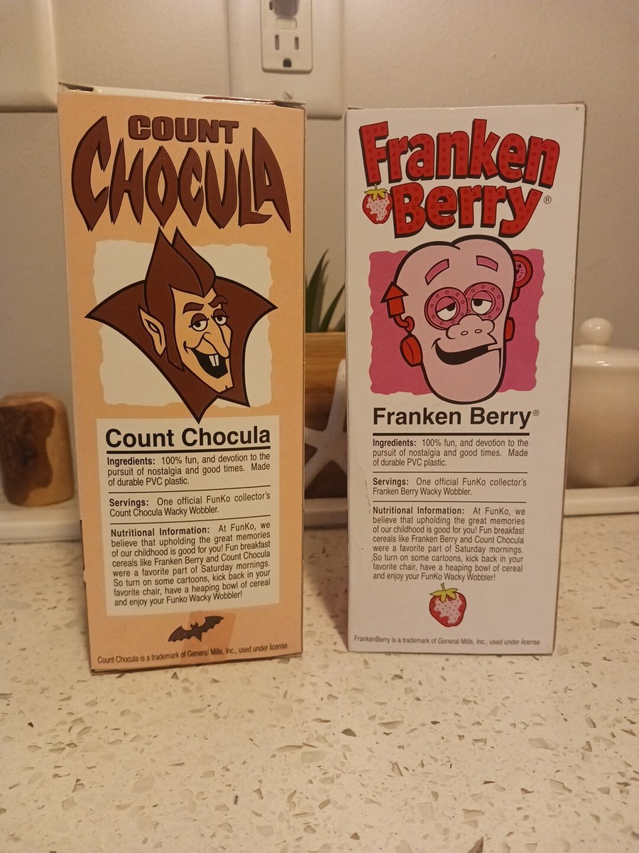 WACKY WOBBLER COUNT CHOCULA ＋Franken FRANKEN BERRY And COUNT CHOCULA Wacky Wobbler Bobbleheads