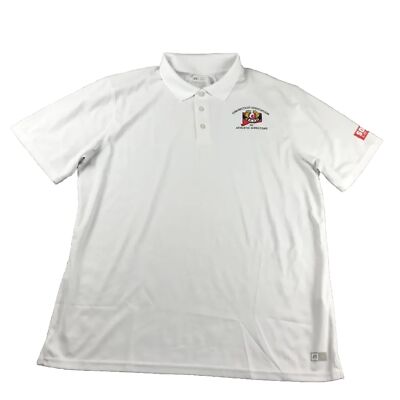 Connecticut Association of Athletic Directors Shirt Mens XL White DriPower Polo