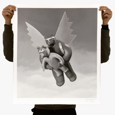 Tvorogov Brothers Bear and Fox are Flying Of 99 Signed And Numbered Moosey