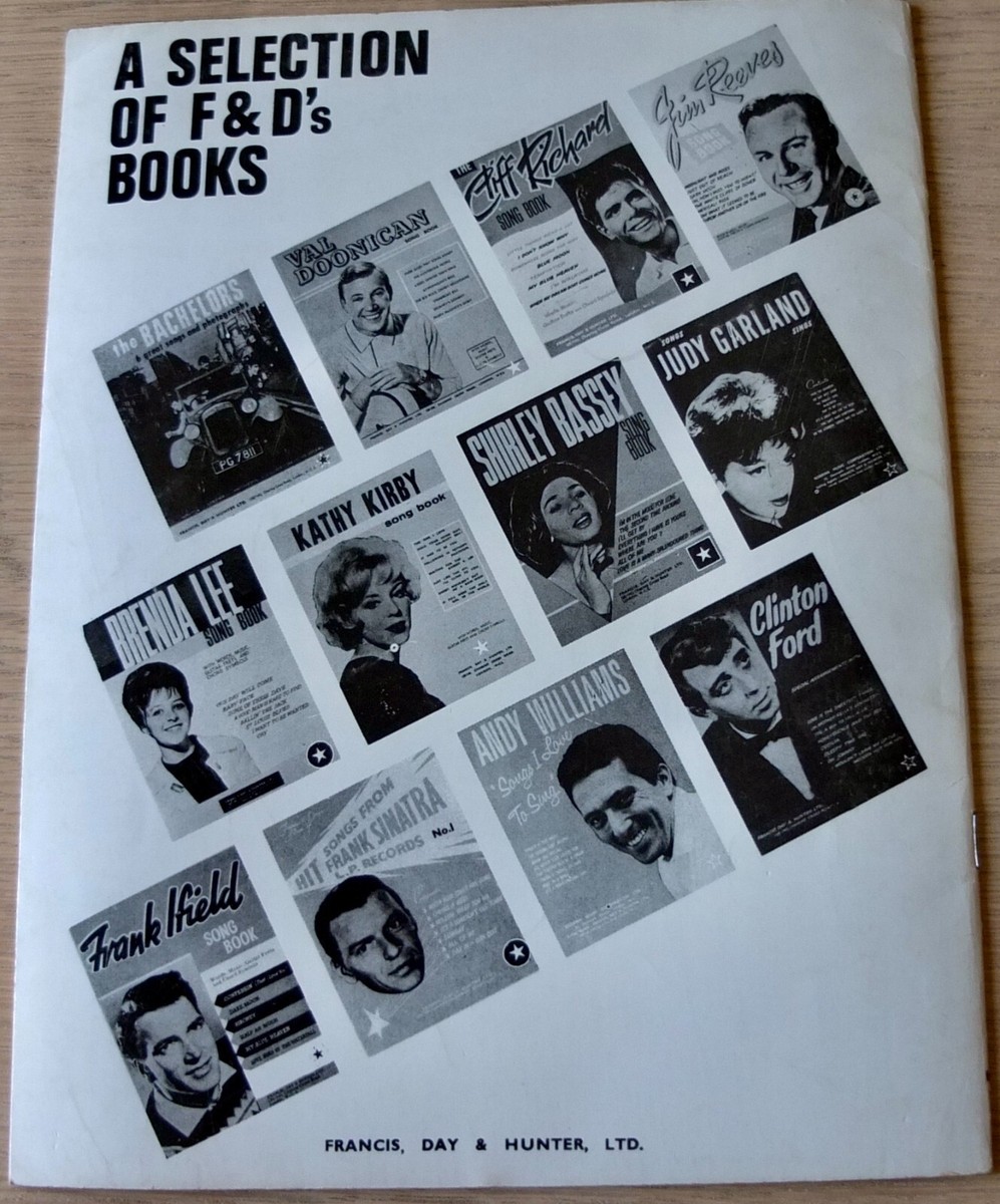 Ein Folio Von Musik Sung Von JIMMY Young Lied Buch (1970's