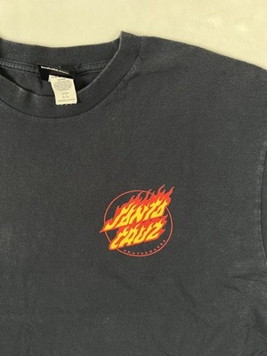 Vintage Santa Cruz Skateboard T-Shirt Size Large Blue OG Logo
