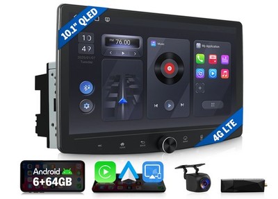 DAB+CAM+10.1'' Android 13 8-Kern Doppel 2DIN Autoradio GPS Navi Bluetooth CarPlay