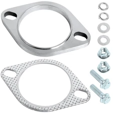 Stainless Steel Exhaust Flange Connection Kit 2 Bolt 3 inch/76mm Exhaust Flan...
