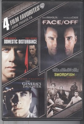 4 Film Favorites John Travolta (2013) R1 4-Discs DVD Face/Off Swordfish Drama