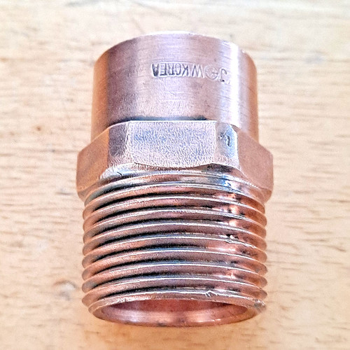 One JW 1" C x 1" MNPT Copper Male Adapter Fitting FREE SHIPPING