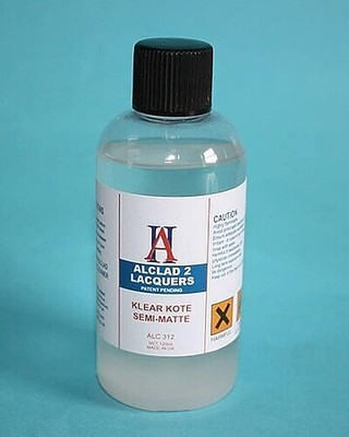 Alclad 4oz. Bottle Clear Coat Semi-Matte - Hobby and Model Lacquer Paint - #312