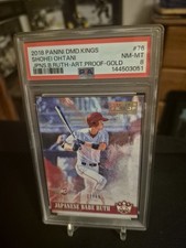 2018 PANINI DIAMOND KINGS SHOHEI OHTANI GOLD ARTIST PROOF # 72/99 PSA 8 RC