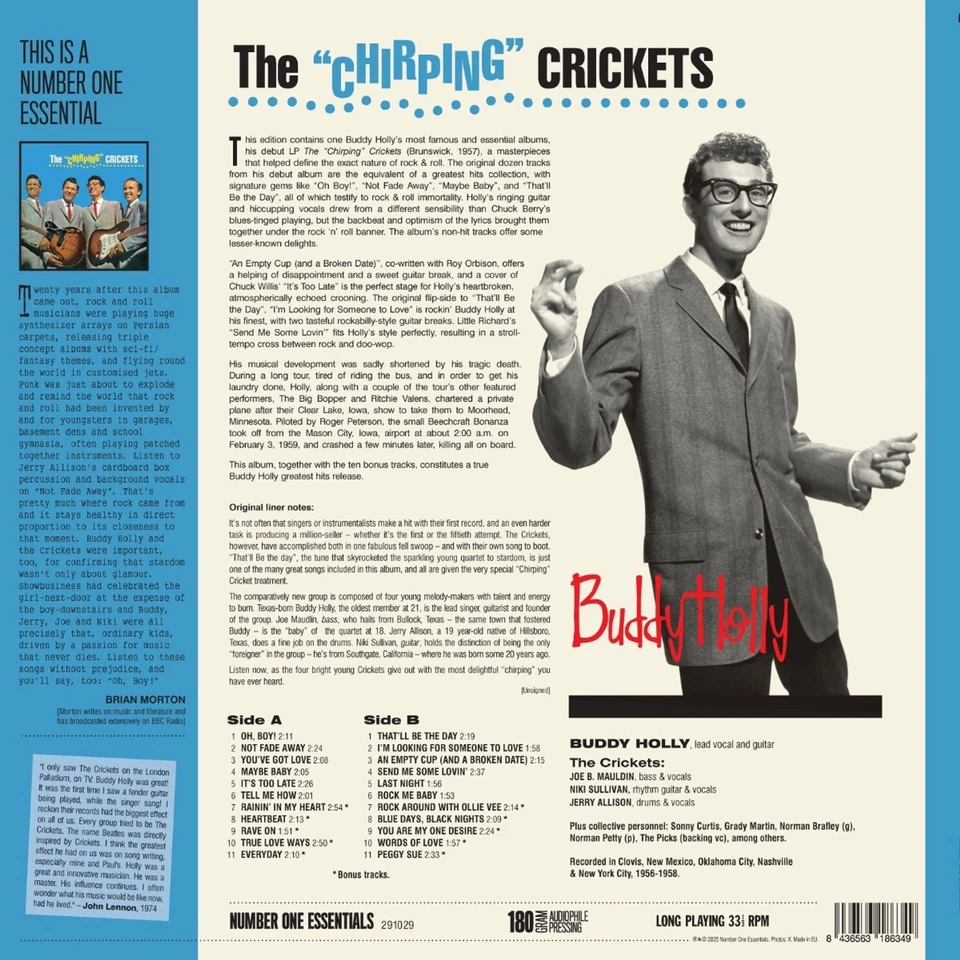 Buddy Holly - The 'Chirping Crickets' (LP, 180g Vinyl) - Vinyl Rock & Roll - Image 2 of 2